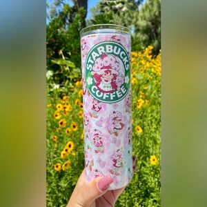Strawberry shortcake Starbucks shimmer white 20oz tumbler